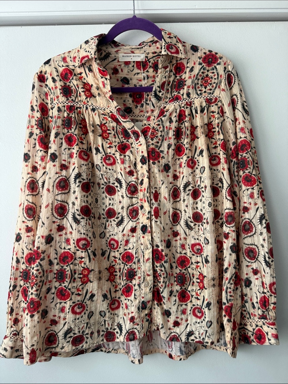 NEW MAISON HOTEL amrit blouse in coquelicot coquillage - Picture 2 of 6